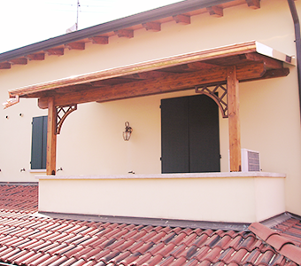 copri balcone di legno